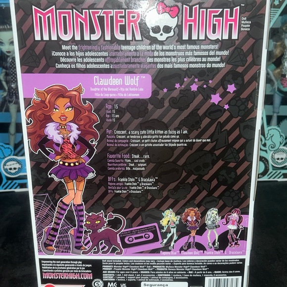 Monster High Clawdeen Wolf Booriginal Creeproduction Doll - Picture 6 of 10